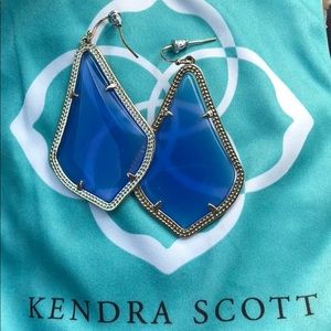Kendra Scott Alexandria tear drop earrings Blue